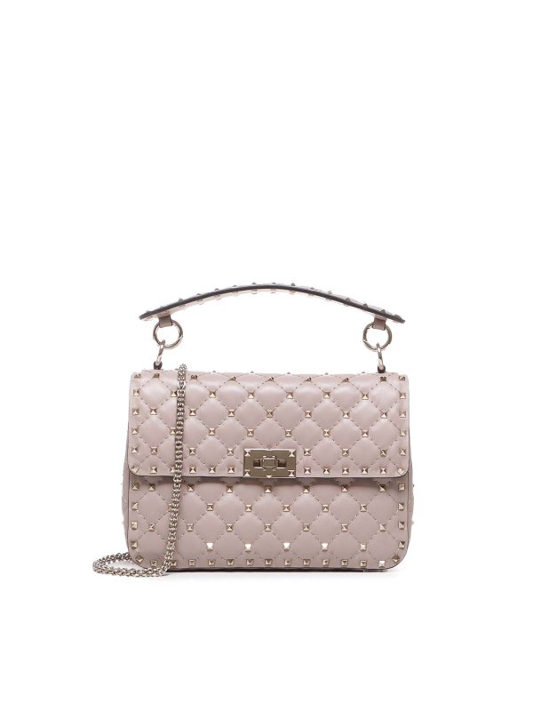 The Best Shops VALENTINO GARAVANI: cross body bags - Medium Nappa Rockstud Spike Bag