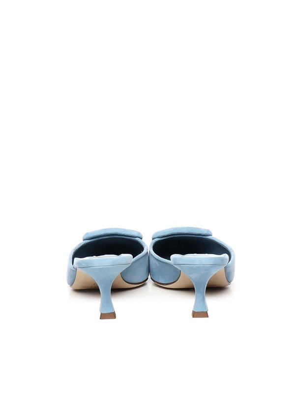 MANOLO BLAHNIK: mules shoes online - Maysale Suede Mules