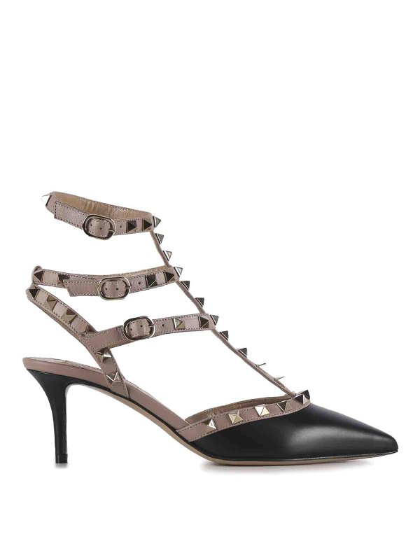 VALENTINO GARAVANI: court shoes - Smooth Leather Rockstud Slingback