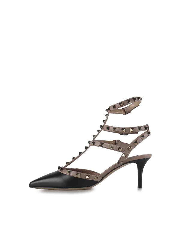 Smooth Leather Rockstud Slingback shop online: VALENTINO GARAVANI
