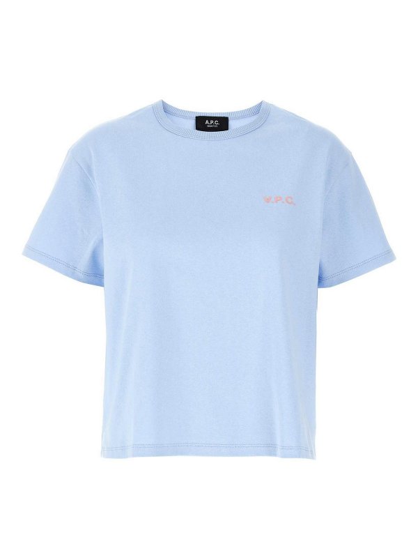 A.P.C.: T-shirts - T-Shirt - Hellblau