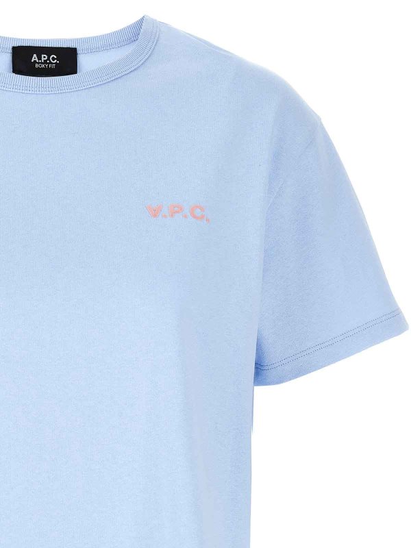 The Best Shops A.P.C.: T-shirts - T-Shirt - Hellblau