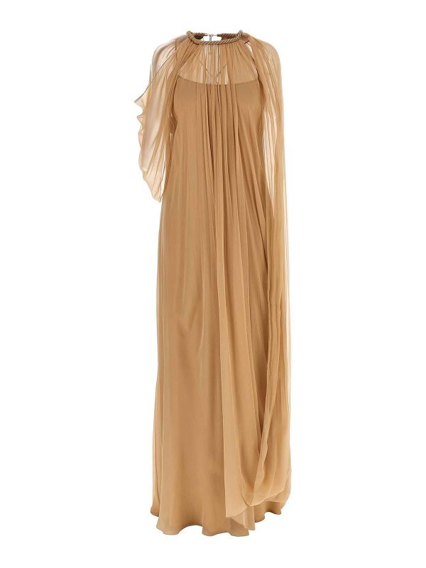ALBERTA FERRETTI: Maxikleider - Maxikleid - Beige