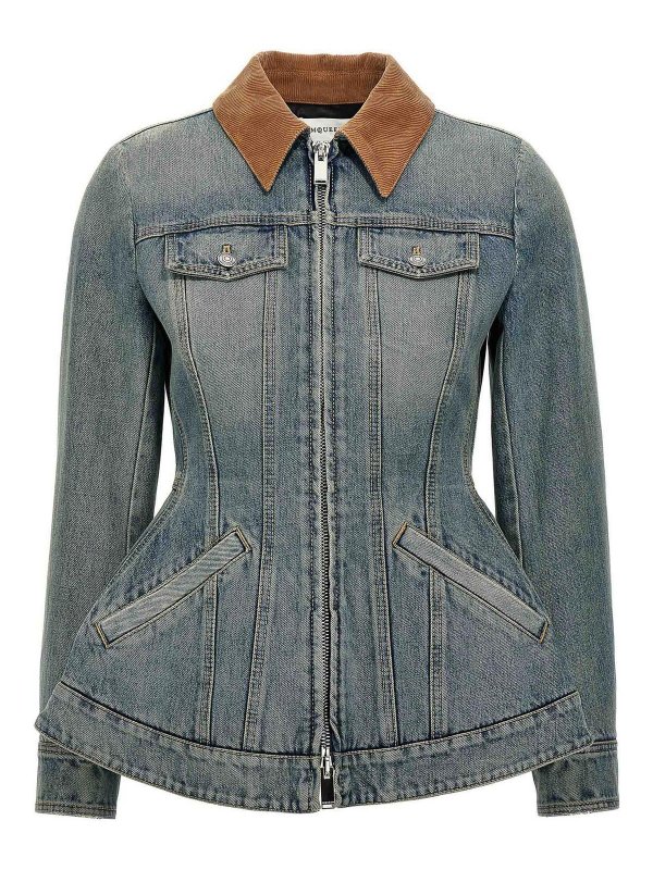 ALEXANDER MCQUEEN: denim jacket - Denim Jacket