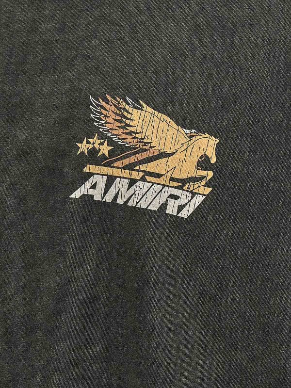 エターナルな魅力【AMIRI】'vintage Pegasus Os' T-shirt Amiri Vintage Pegasus Os T-Shirt - Black - Men | AMJYTE1142BLACK