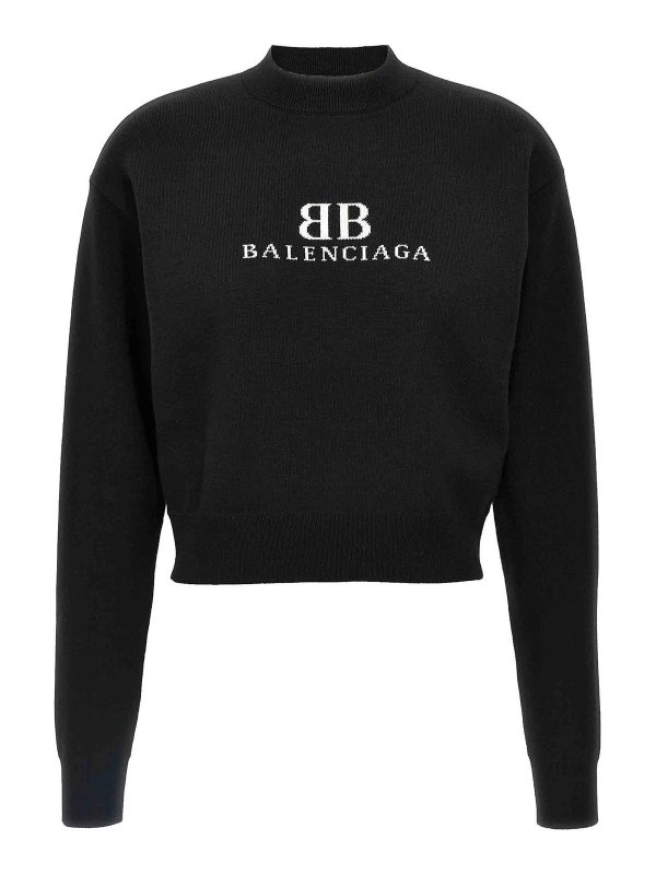 BALENCIAGA: crew necks - Logo Sweater