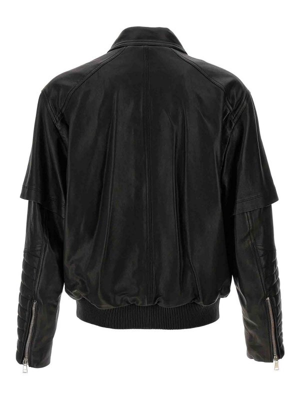 Balmain: レザージャケット online - レザージャケット - 黒