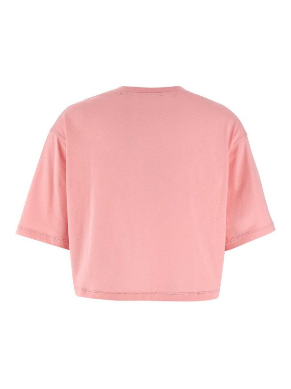 Balmain: t-shirts online - Logo Crop T-Shirt