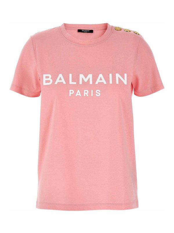 Balmain: Tシャツ - Tシャツ - ヌードカラー