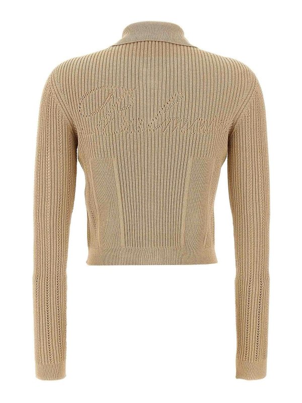 Balmain: cardigans online - Ribbed Cardigan