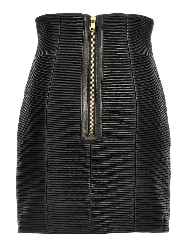 Balmain: mini skirts online - Hw Rolled Skirt