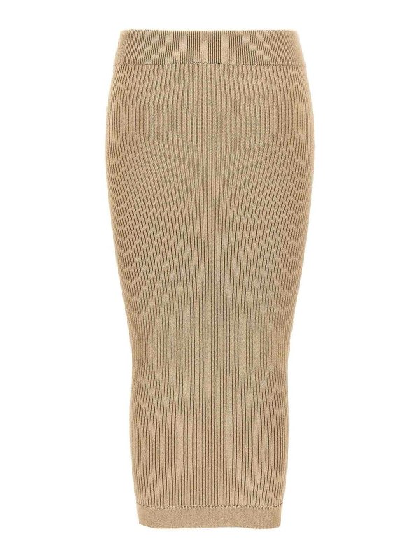 Balmain: ニーレングススカート＆ミディ丈 online - 膝丈/ミディスカート - ベージュ