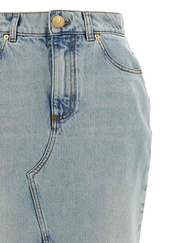 The Best Shops Balmain: Jupes midi et au genou - Jupe Midi - Bleu Clair