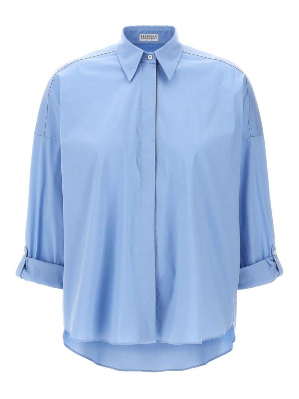 BRUNELLO CUCINELLI: shirts - Monile Poplin Shirt