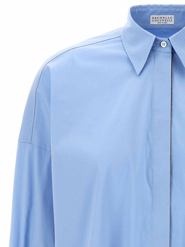 The Best Shops BRUNELLO CUCINELLI: shirts - Monile Poplin Shirt