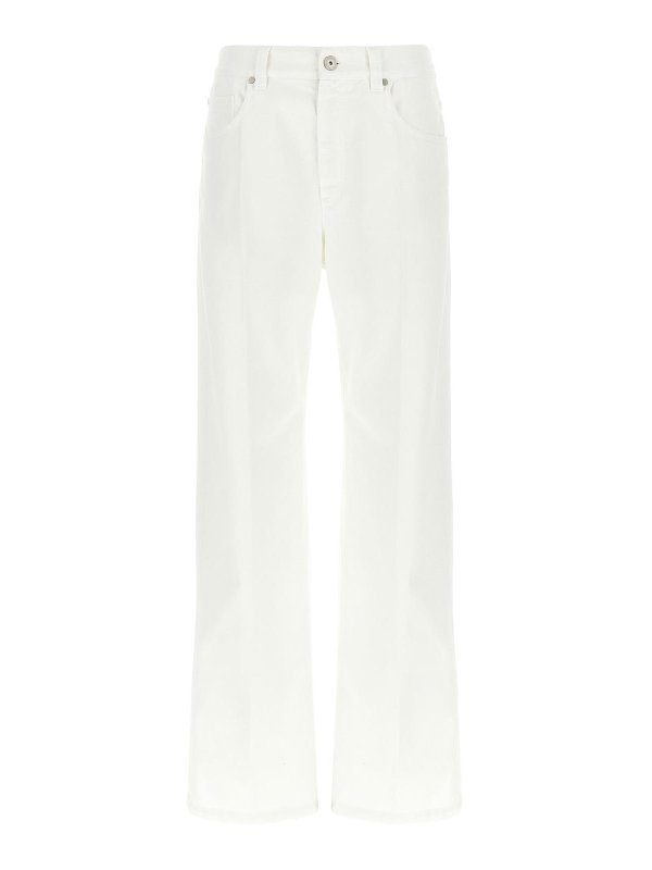 BRUNELLO CUCINELLI: Jeans boot-cut - Jeans Boot-Cut - Blanco