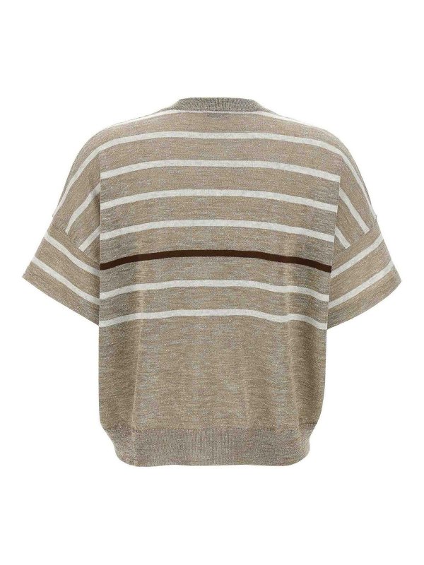 BRUNELLO CUCINELLI: Suéteres con cuello pico online - Suéter Cuello Redondo - Multicolor