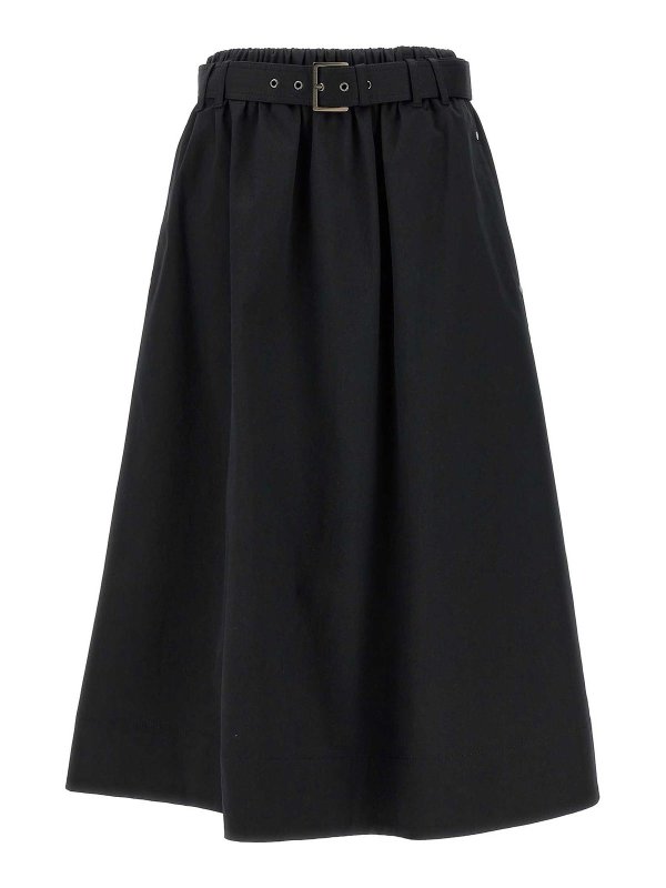 BRUNELLO CUCINELLI: Jupes midi et au genou - Jupe Midi - Noir