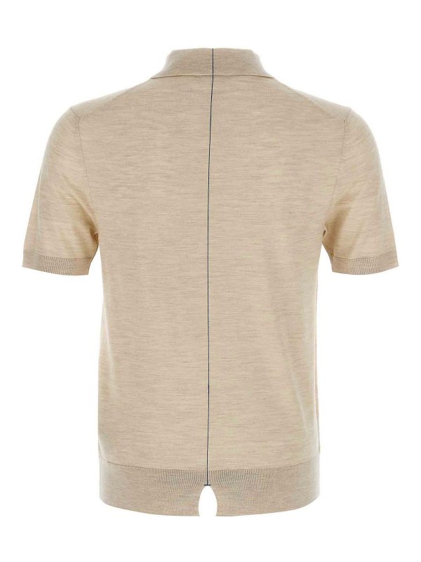 BURBERRY: polo shirts online - Wool Polo Shirt