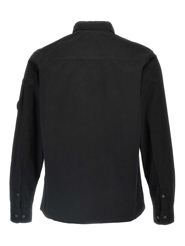 C.P. COMPANY: bluse online - Gabardine Logo Badge Overshirt