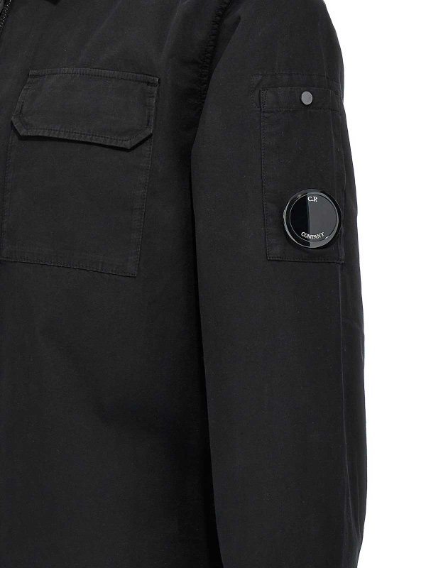 Gabardine Logo Badge Overshirt shop online: C.P. COMPANY