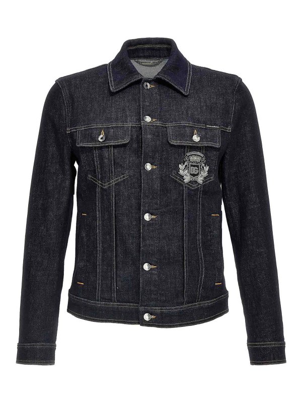 DOLCE & GABBANA: denim jacket - Logo Denim Jacket