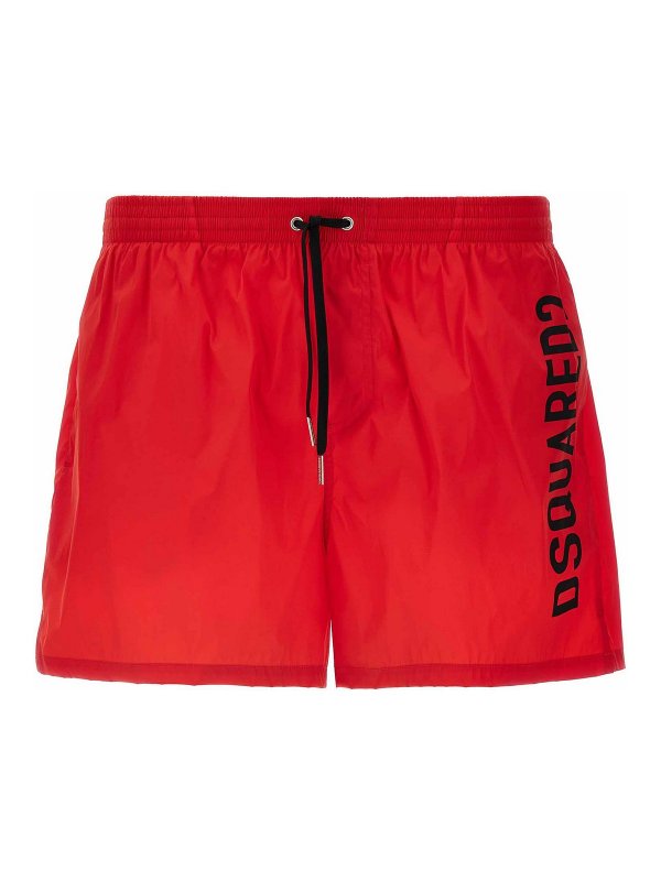 DSQUARED2: Shorts de bain - Short De Bain - Rouge