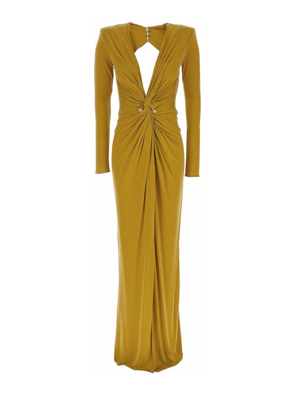 ELISABETTA FRANCHI: Vestidos media pierna - Vestido Midi - Amarillo