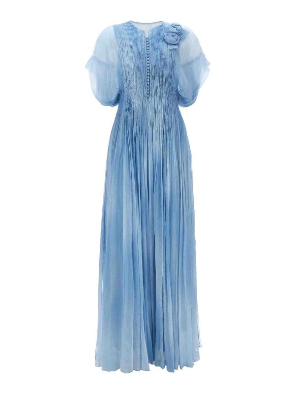 ERMANNO SCERVINO: Robe longueur genou - Robe Au Genou - Bleu Clair