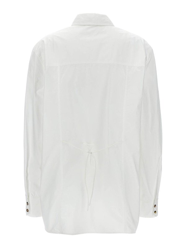 GANNI: shirts online - Lace-Up Shirt