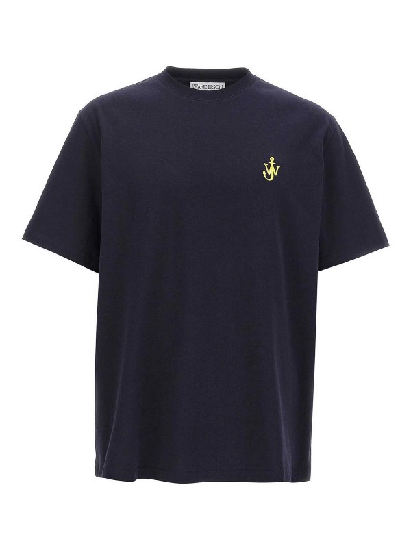 J.W. ANDERSON: t-shirt - T-shirt con ricamo ancora