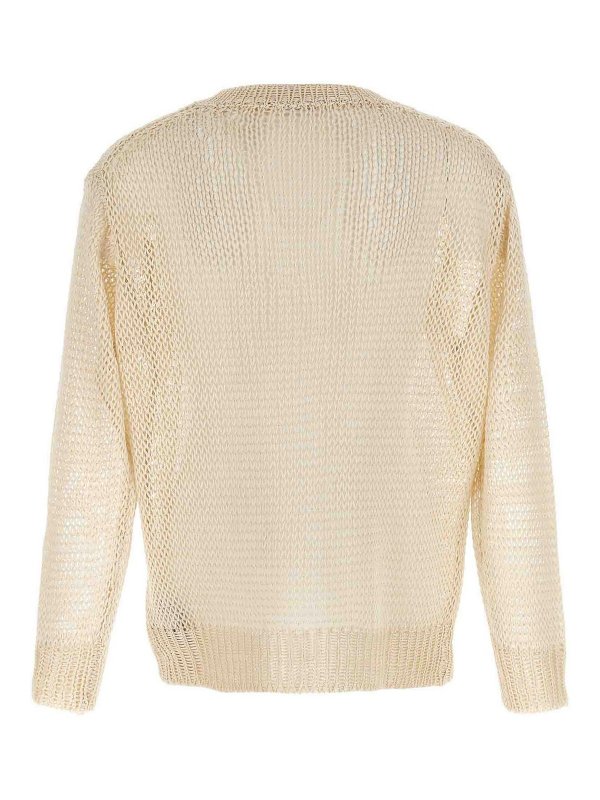 JIL SANDER: Strickpullover mit Rundhalsausschnitt online - Rundhalspullover - Beige