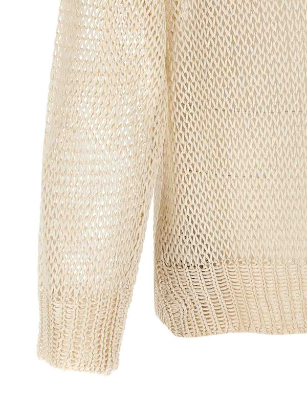 Rundhalspullover - Beige shop online: JIL SANDER