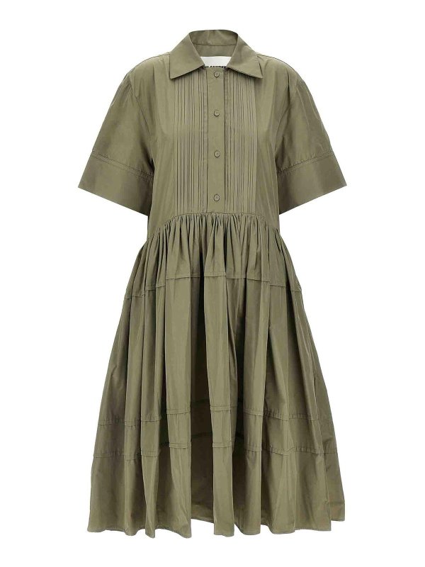 JIL SANDER: マキシドレス - マキシドレス - 緑