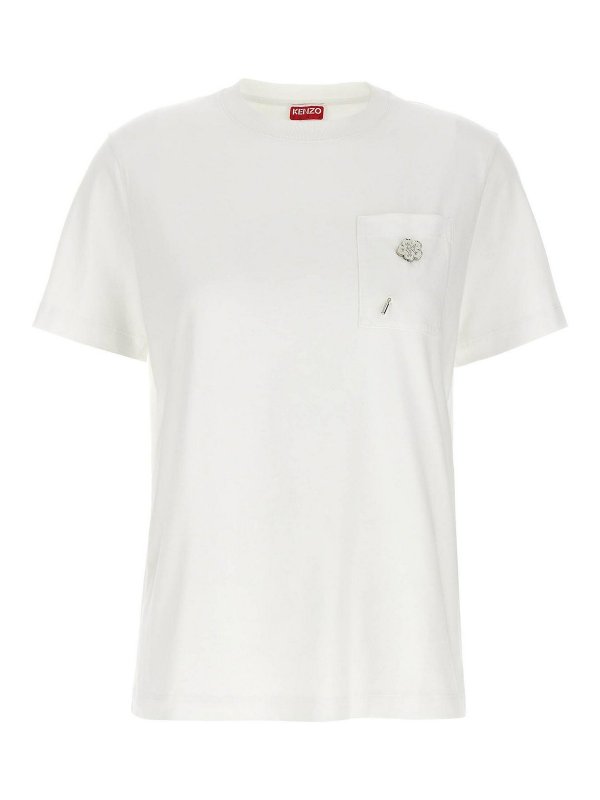 KENZO: t-shirts - Logo Pin T-Shirt