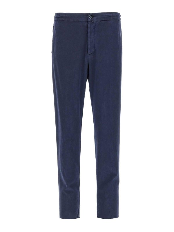 KITON: Pantalons casual - Pantalons Décontractés - Bleu