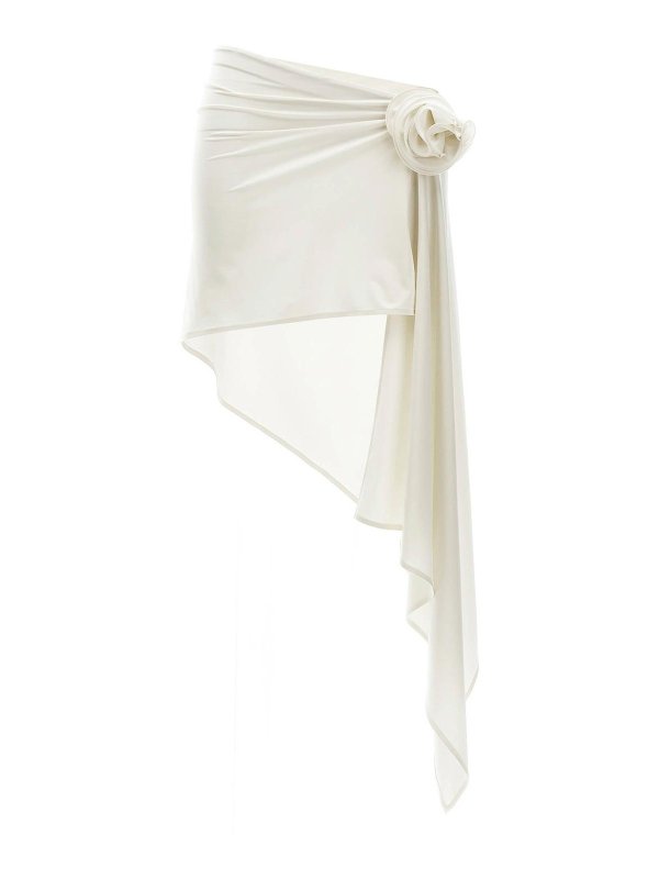 MAGDA BUTRYM: ニーレングススカート＆ミディ丈 - 膝丈/ミディスカート - 白