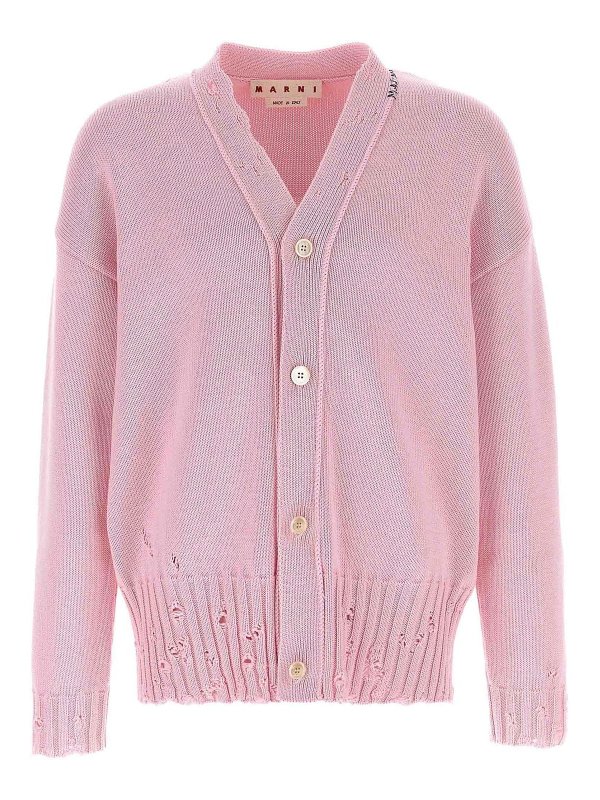 Marni: Cardigans - Cardigan - Couleur Chair