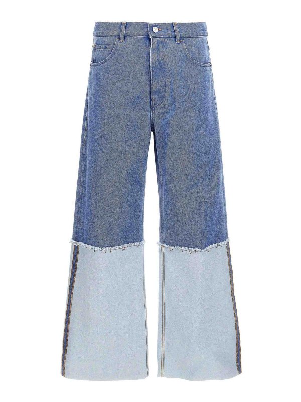 Marni: Jeans évasés - Jean Bootcut - Bleu Clair