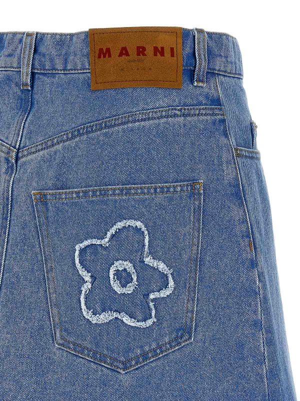 Marni Patch Skirt - Light Blue - Women | GOJD0457Q2USCX34PCB44