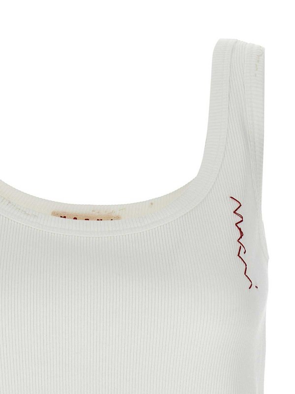 The Best Shops Marni: Tops & Tank tops - Logo Embroidery Top