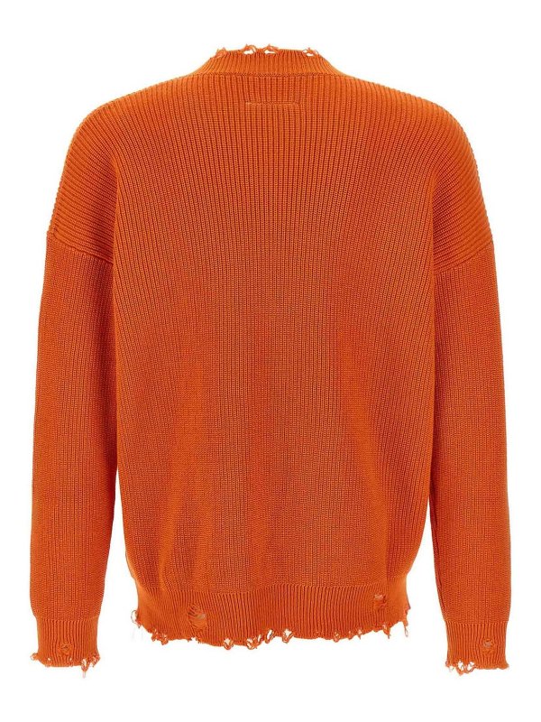 MM6 MAISON MARGIELA: cardigans online - Destroyed Sweater