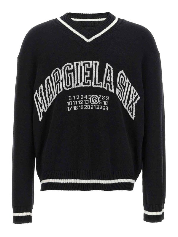 MM6 MAISON MARGIELA: cardigans - Logo Sweater