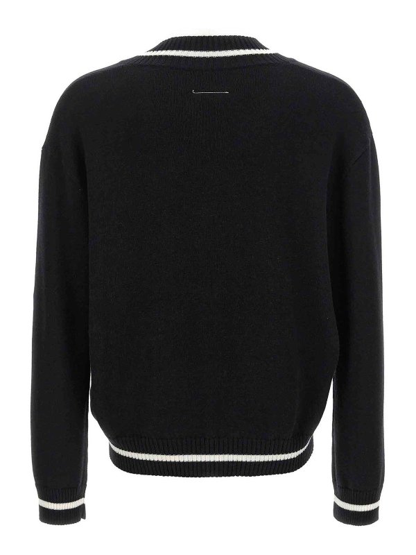MM6 MAISON MARGIELA: cardigans online - Logo Sweater