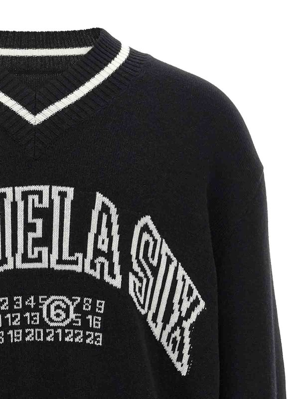 The Best Shops MM6 MAISON MARGIELA: cardigans - Logo Sweater