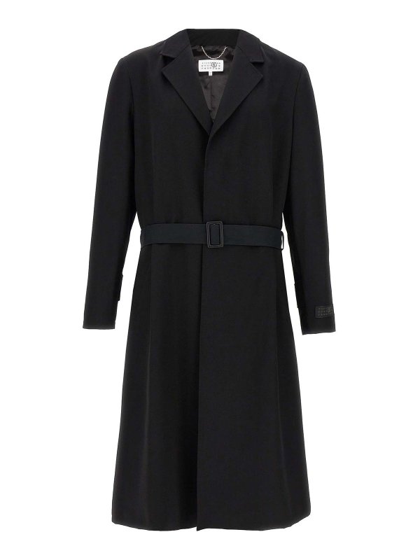 MM6 MAISON MARGIELA: トレンチコート - トレンチコート - 黒