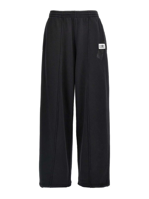 MM6 MAISON MARGIELA: スウェットパンツ - トラックスーツ ボトムス - 黒
