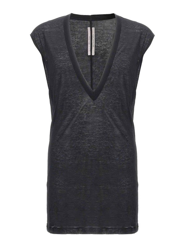 RICK OWENS: Tシャツ - Tシャツ - 黒