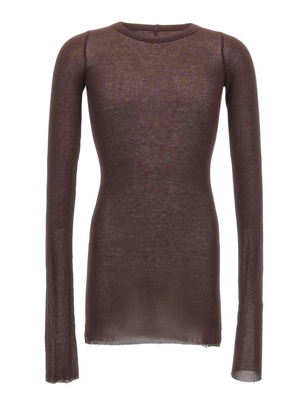 RICK OWENS: Camisetas - Camiseta - Marrón