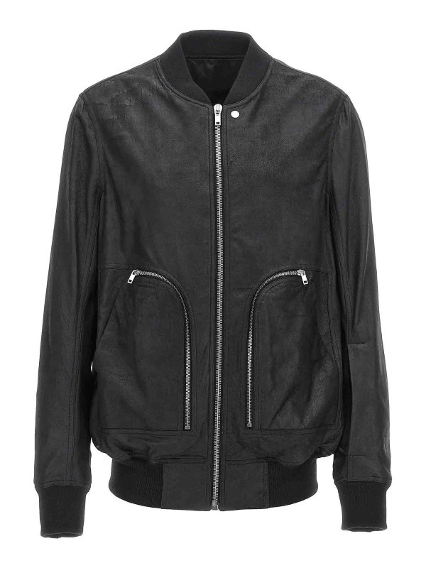 RICK OWENS: Bomberjacken - Bomberjacke - Schwarz